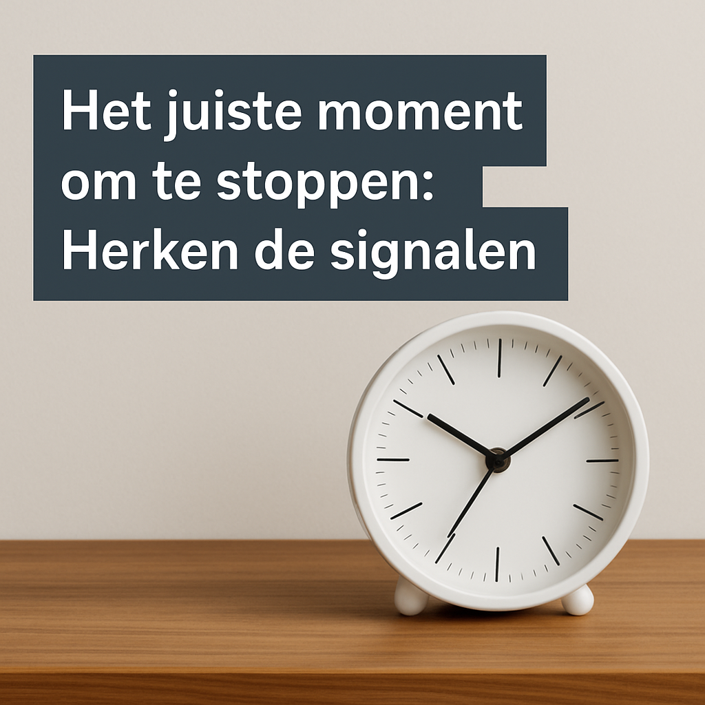 Het juiste moment om te stoppen: Herken de signalen