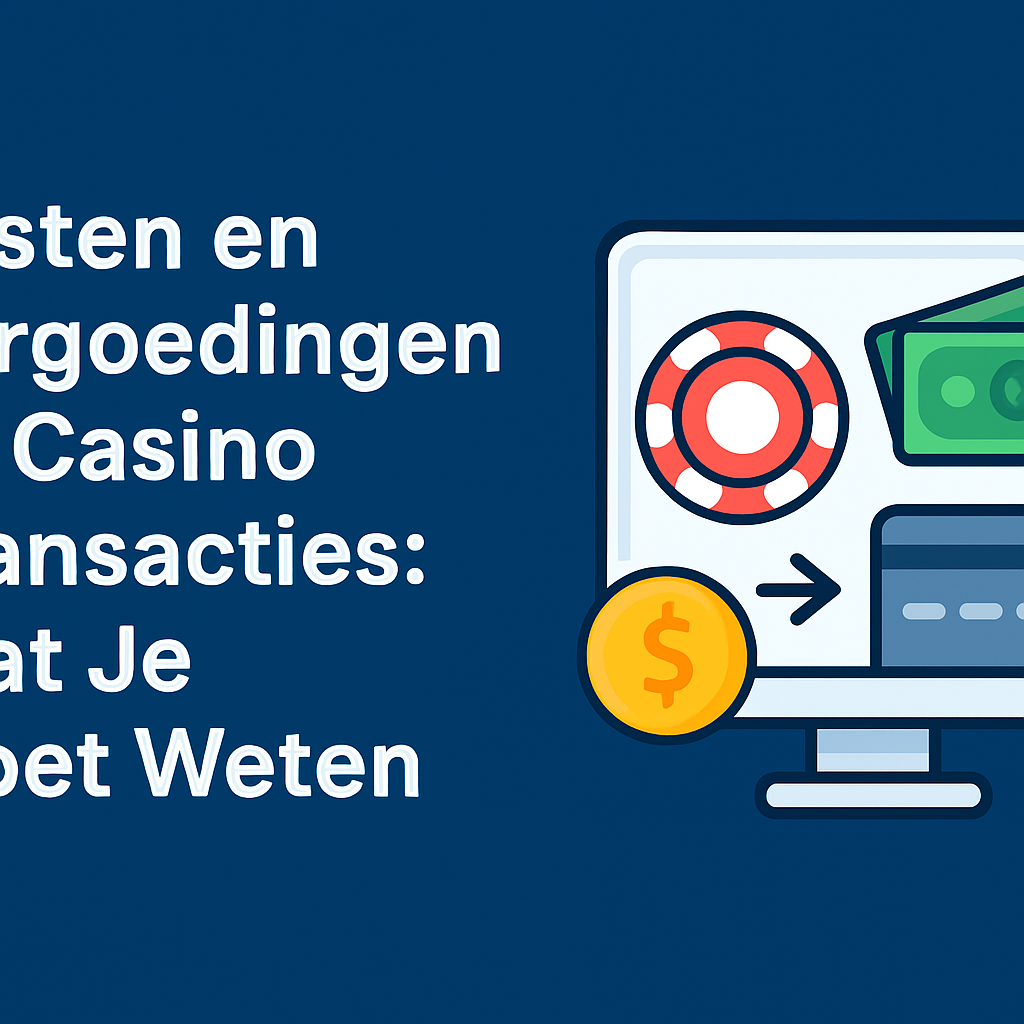 Kosten en Vergoedingen bij Casino Transacties: Wat Je Moet Weten