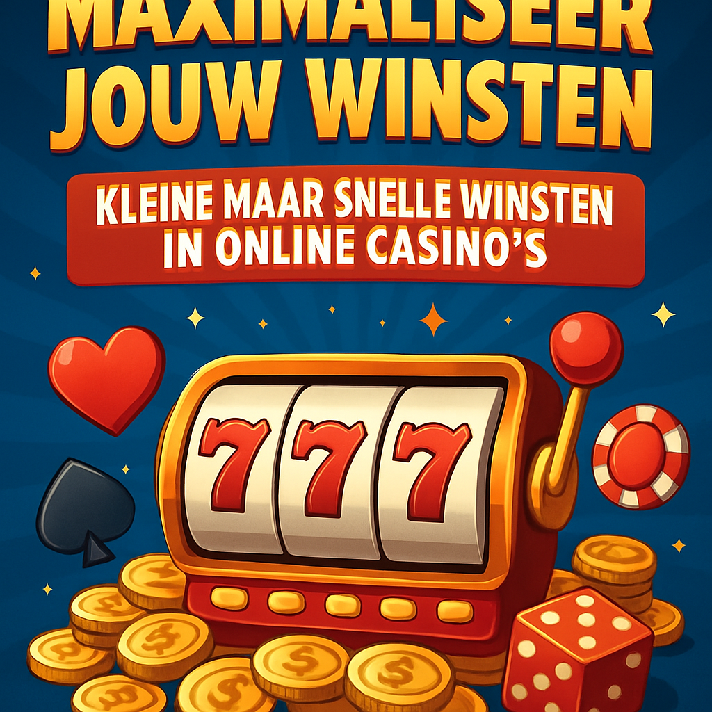 Maximaliseer Jouw Winsten: Kleine Maar Snelle Winsten in Online Casino's