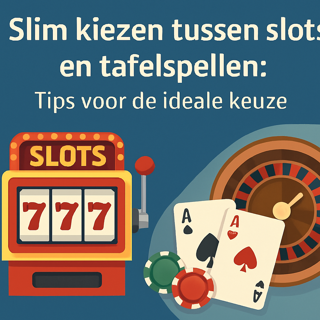 Slim kiezen tussen slots en tafelspellen: Tips voor de ideale keuze